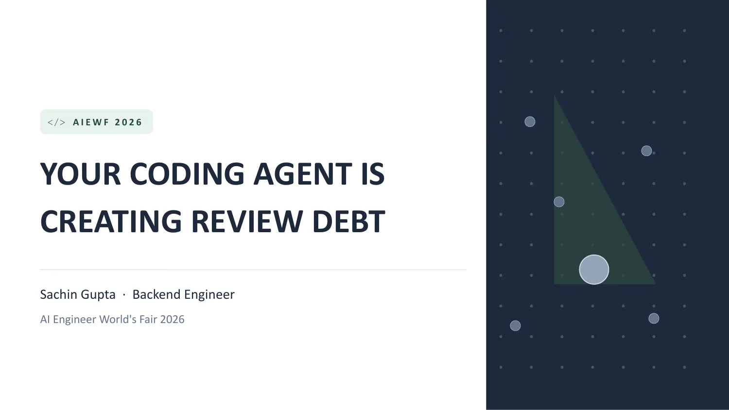 Speaking at AI Engineer World's Fair — slide 1 of 22